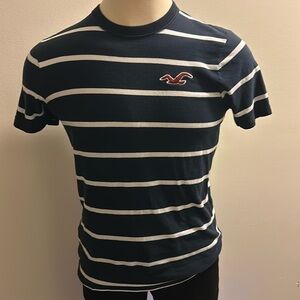 Navy Striped Hollister Tee